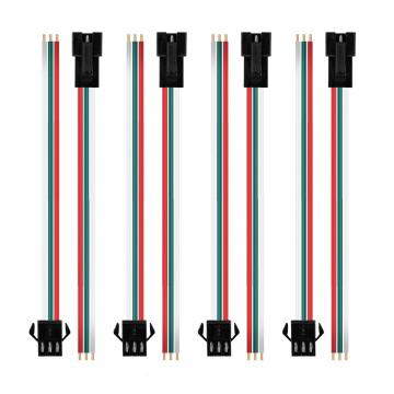 OEM/ODM 3 Pin JST SM Male Female Plug LED Connector Cable 15cm 20awg Wire for WS2812B WS2812 WS2811 SK6812 SK6812-RGBW L
